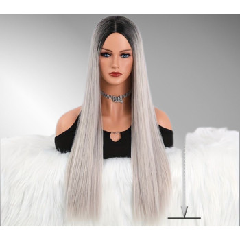 Peruca Long Grey